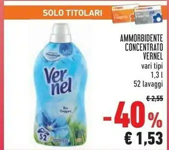 Conad Vernel Ammorbidente Concentrato 52 Lavaggi offerta