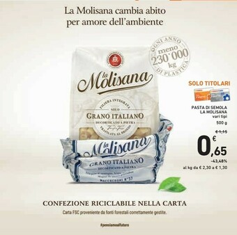 Conad La Molisana Pasta Di Semola offerta