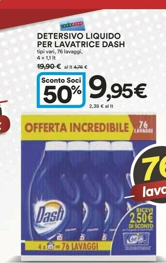 Ipercoop Dash Detersivo lavatrice offerta
