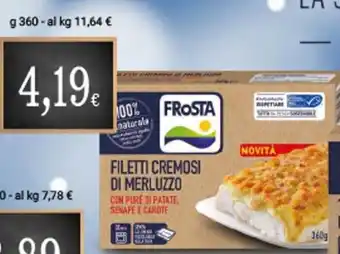 Frosta Filetti Cremosi di Merluzoo 360 g