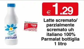 Parmalat Latte scremato/parzialmente scremato uh italiano 100% bottiglia 1 litro