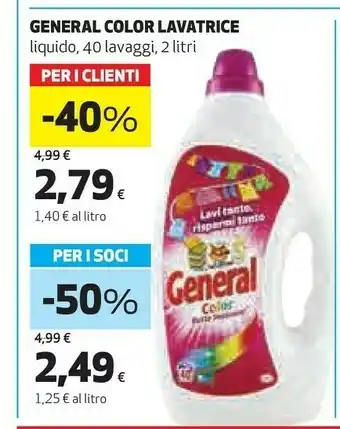 Coop General Detersivo lavatrice offerta