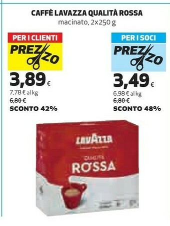 Coop Lavazza Qualità Rossa 500 G(ml) offerta