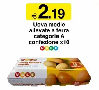 Vale Uova medie allevate a terra categoria A confezione x10