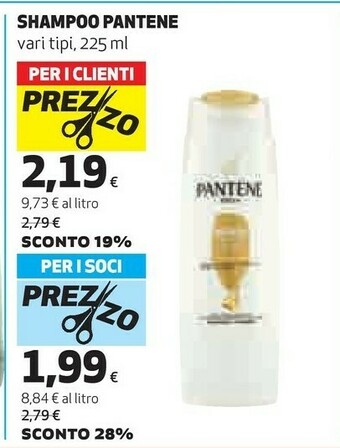 Coop Pantene Shampoo offerta
