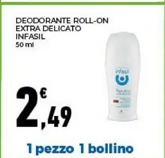 Conad Infasil Deodorante Roll-On Extra Delicato offerta