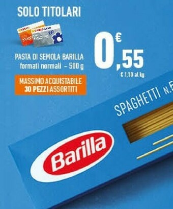 Conad Barilla Pasta Di Semola offerta