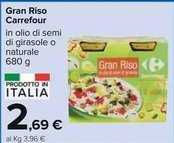 Carrefour Gran Riso In Olio Di Semi Di Girasole