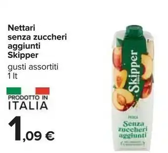 Carrefour Zuegg Skipper Pesca Senza Zuccheri Aggiunti 1000 G(ml) offerta