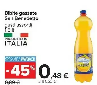 Carrefour San Benedetto Cedrata 1500 G(ml) offerta