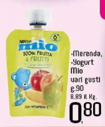 Famila Market Nestle mio Merenda,Yogurt vari gusti g.90 offerta