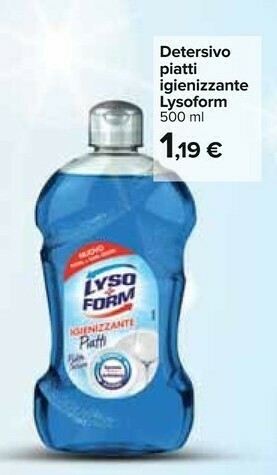 Carrefour Lysoform Detersivo Piatti Igienizzante offerta