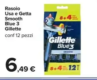 Carrefour Gillette Rasoio Usa E Getta Smooth Blue 3 offerta