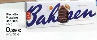 Carrefour Bahlsen Biscotto Messino offerta