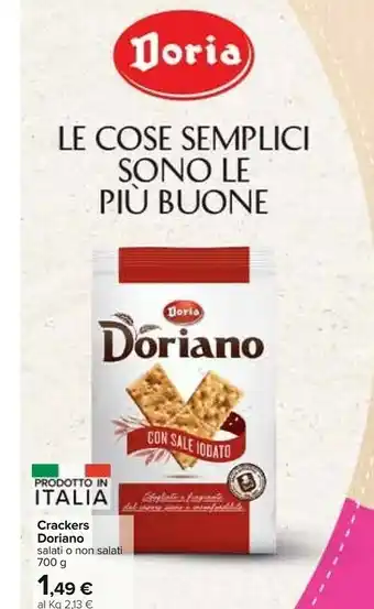 Carrefour Doria Crackers Doriano Salati offerta
