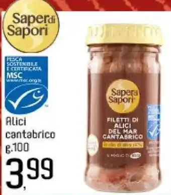 Famila Market Saper di Sapori Alici cantabrico g.100 offerta