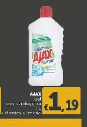 Deco Supermercati Ajax Gel Con Candeggina Classico offerta
