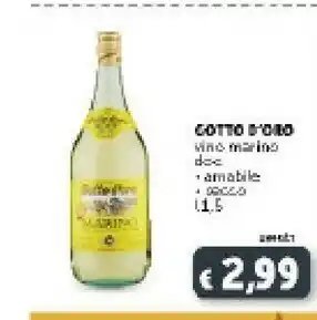 Deco Supermercati Gotto D'oro Vino Marino Doc Amabile Secco offerta