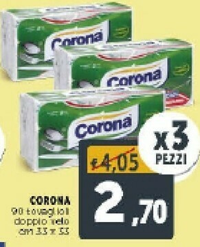 Deco Supermercati Corona 90 Tovaglioli Doppio Velo offerta