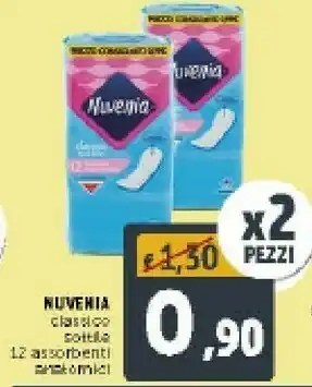 Deco Supermercati Nuvenia Classico Sottile 12 Assorbenti Anatomici offerta