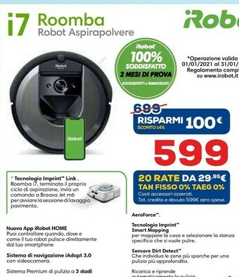 Euronics Irobot Roomba I7 offerta