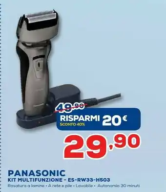 Euronics Panasonic ES-RW33 Rasoio Trimmer Nero, Argento offerta
