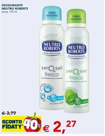 Esselunga Neutro Roberts Deodorante offerta