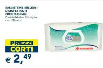 Esselunga Fresh & Clean Salviettine Milleusi Disinfettanti offerta