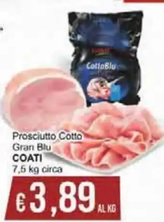 Coati Prosciutto Cotto Gran Biu 7,5 kg circa