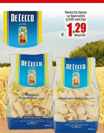 Elite De Cecco Pasta di semola offerta