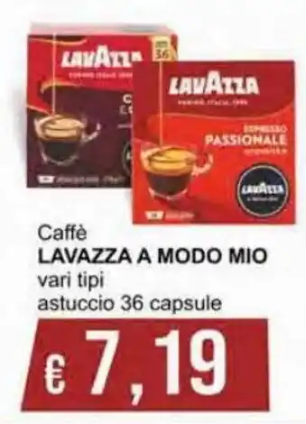 Lavazza a Modo Mio Caffe vari tipi astuccio 36 capsule
