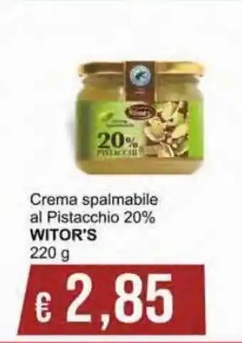 Witor's Crema spalmabile al Pistacchio 20% 220 g
