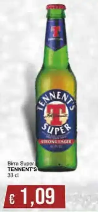 Italy Cash Tennent's Birra Super 33 cl offerta