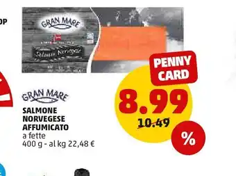 PENNY Salmone norvegese affumicato a fette 400 g offerta