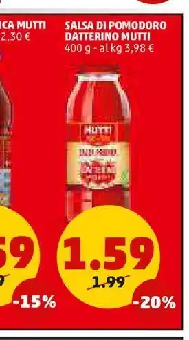PENNY Salsa di pomodoro datterino mutti 400g offerta