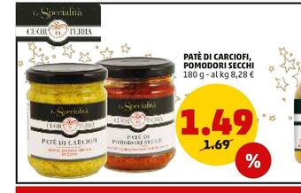 PENNY Patè di carciofi , pomodori secchi 180 g offerta