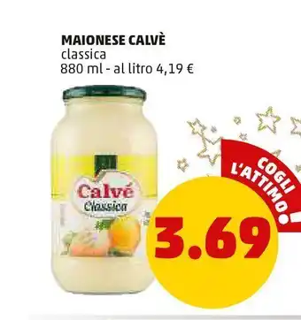 PENNY Maionese calve 880 ml offerta