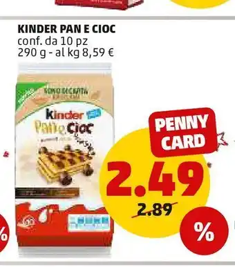 PENNY Kinder pan e cioc conf da 10 pz offerta