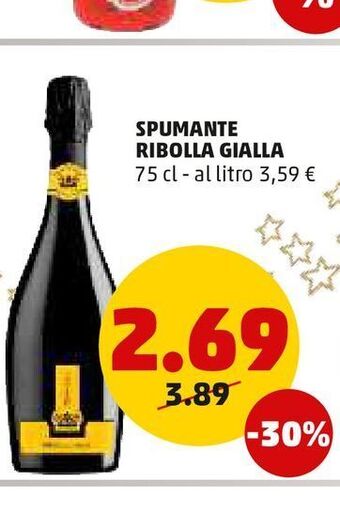 PENNY Spumante ribolla gialla 75 cl offerta