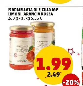 PENNY Marmellata di sicilia igp limone ,arancia rossa offerta