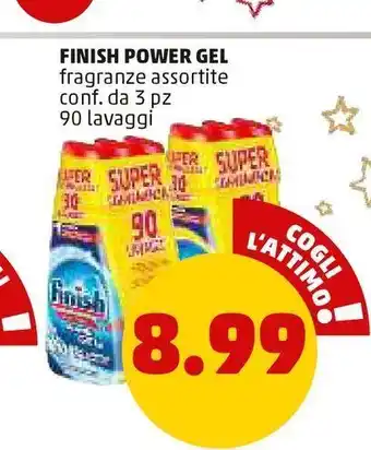 PENNY Finish power gel 90 lavaggi offerta