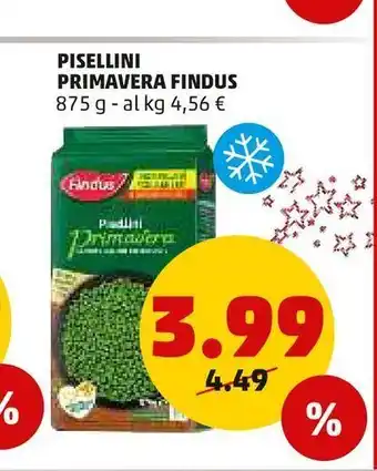 PENNY Piselli primavera findus 875 g offerta