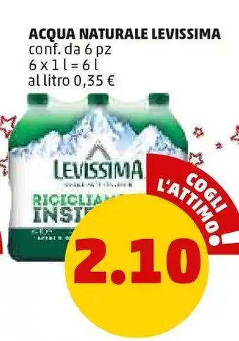 PENNY Acqua naturale  levissima offerta