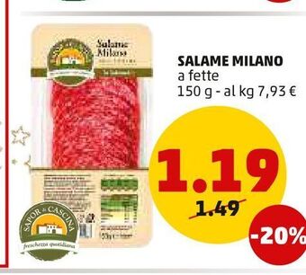 PENNY Salame milano a fette 150 g offerta