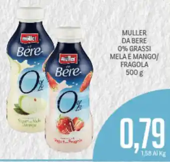 Supermercati Piccolo Müller da Bere 0% Grassi Mela e Mango/Fragola 500g offerta