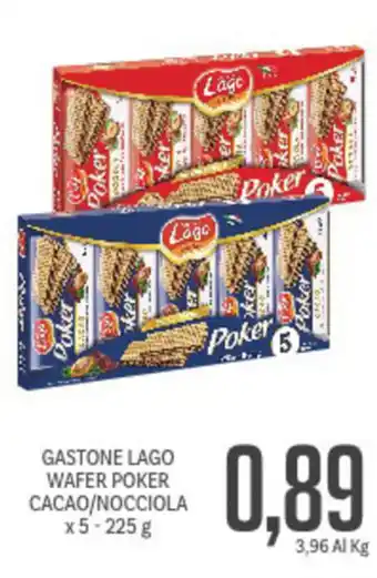 Supermercati Piccolo Lago Gastone Wafer Poker Cacao/Nocciola x 5 225g offerta