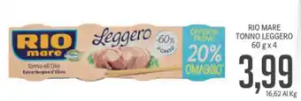 Supermercati Piccolo Rio Mare Tonno Leggero 60g x 4 offerta
