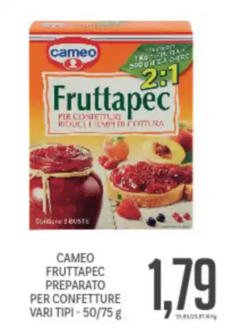 Supermercati Piccolo Cameo Fruttapec Preparato per Confetture Vari Tipi 50/75g offerta