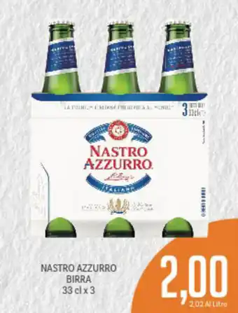 Supermercati Piccolo Nastro Azzurro Birra 33cl x 3 offerta