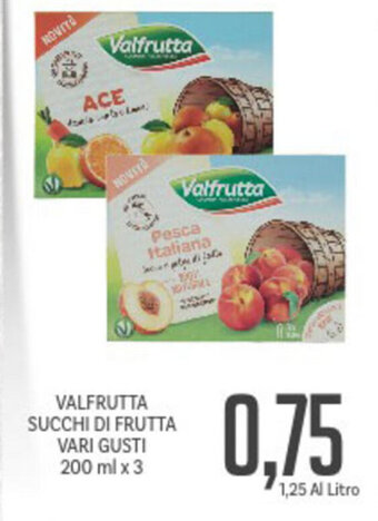 Supermercati Piccolo Valfrutta Succhi di Frutta vari gusti 200ml x 3 offerta